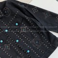 「#3763」LV turquoise rivet denim jacket