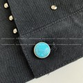 「#3763」LV turquoise rivet denim jacket
