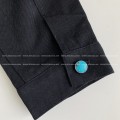 「#3763」LV turquoise rivet denim jacket