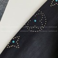 「#3763」LV turquoise rivet denim jacket