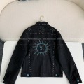 「#3763」LV turquoise rivet denim jacket