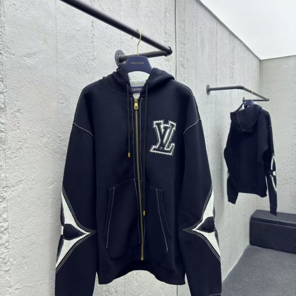 「#3764」Louis Vuitton 4-Leaf Clover Zip-Up Jacket
