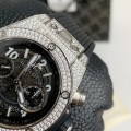 「#3766」Hublot full diamond chronograph v2 version watch