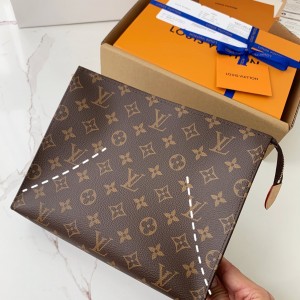 「#1080」Louis Vuitton 26 Wash Bag M47542, 17 * 9.6 * 3.5cm