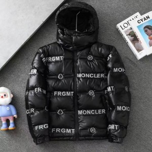 「#3789」Moncler Fujiwara Hiroshi co-branded full-print letter shiny down jacket