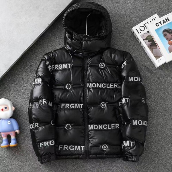 「#3789」Moncler Fujiwara Hiroshi co-branded full-print letter shiny down jacket