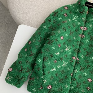 「#3794」Louis Vuitton Jacquard vertical collar zipper fleece jacket