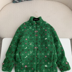 「#3794」Louis Vuitton Jacquard vertical collar zipper fleece jacket