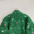 「#3794」Louis Vuitton Jacquard vertical collar zipper fleece jacket