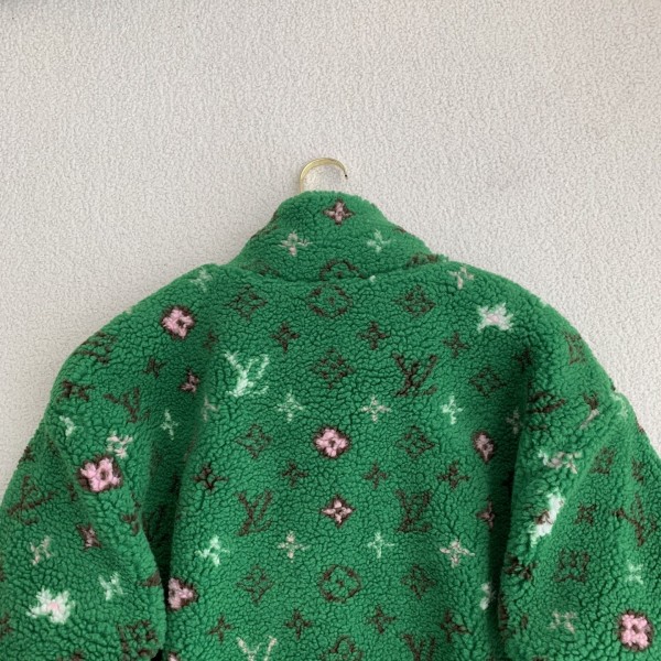 Louis Vuitton Jacquard vertical collar zipper fleece jacket