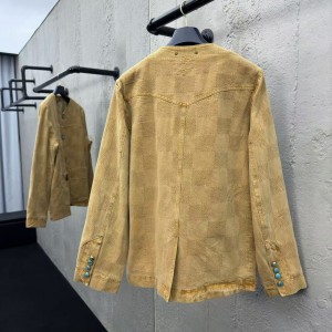 「#3801」Louis Vuitton Vintage Checkerboard Denim Jacket