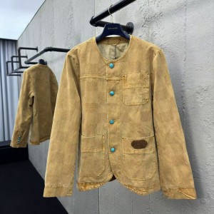「#3801」Louis Vuitton Vintage Checkerboard Denim Jacket