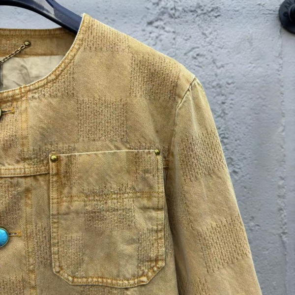Louis Vuitton Vintage Checkerboard Denim Jacket