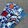 「#3817」bape abc double cap big flower camouflage shark