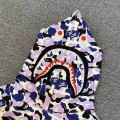 「#3818」bape Shizuoka Limited Edition Violet Camouflage Shark Sweatshirt
