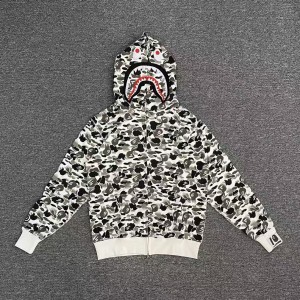 「#3819」bape ink camouflage shark sweatshirt