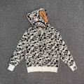 「#3819」bape ink camouflage shark sweatshirt
