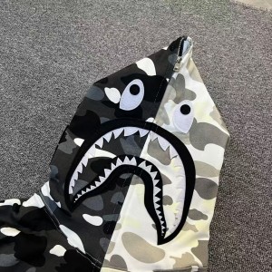 「#3820」bape shark yin and yang luminous camouflage shark sweatshirt