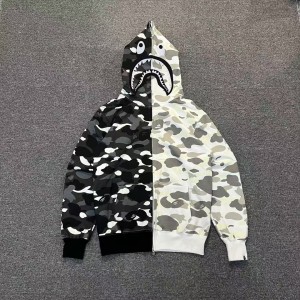 「#3820」bape shark yin and yang luminous camouflage shark sweatshirt