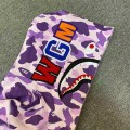 「#3821」bape purple camouflage classic shark zipper sweatshirt