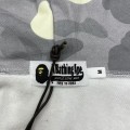 「#3823」bape luminous camouflage laser shark hooded zip-up sweatshirt