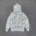 「#3823」bape luminous camouflage laser shark hooded zip-up sweatshirt