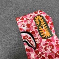 「#3825」bape pink camouflage classic shark zipper sweatshirt