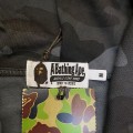 「#3826」bape grey camouflage classic shark zip-up sweatshirt