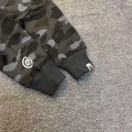 「#3826」bape grey camouflage classic shark zip-up sweatshirt
