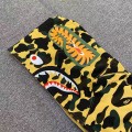 「#3827」bape camouflage yellow classic shark zipper sweatshirt