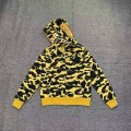 「#3827」bape camouflage yellow classic shark zipper sweatshirt