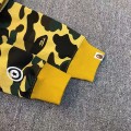 「#3827」bape camouflage yellow classic shark zipper sweatshirt