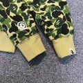 「#3828」bape camouflage green classic shark zip-up sweatshirt