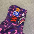 「#3829」bape camouflage purple classic shark zipper sweatshirt