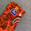 「#3830」bape camouflage orange classic shark zipper sweatshirt