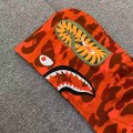 「#3830」bape camouflage orange classic shark zipper sweatshirt