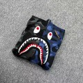 「#3834」Bape shark camouflage patchwork zipper hooded sweatshirt