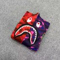 「#3834」Bape shark camouflage patchwork zipper hooded sweatshirt