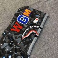 「#3835」Bape luminous starry sky camouflage double-headed shark sweatshirt