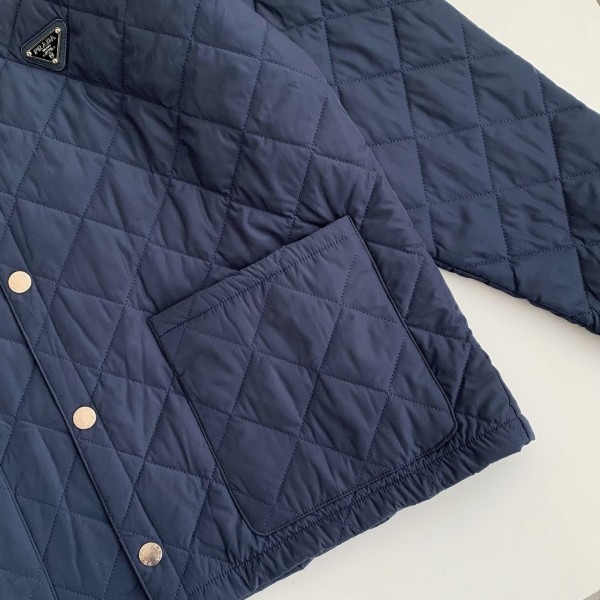 PRADA SS24 Quilted single-breasted casual jacket