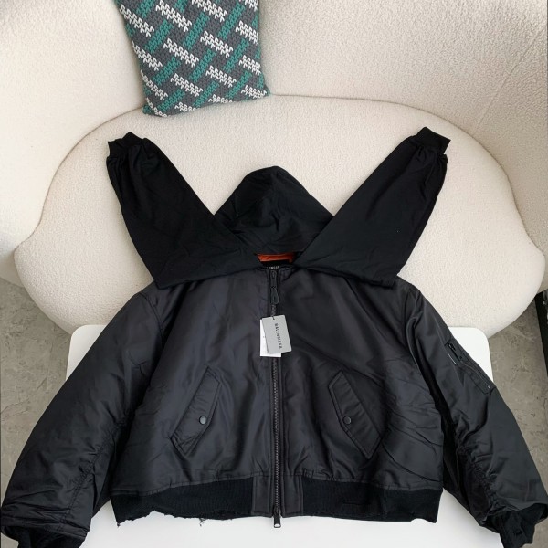 Balenciaga Plain color zipper long-sleeve jacket