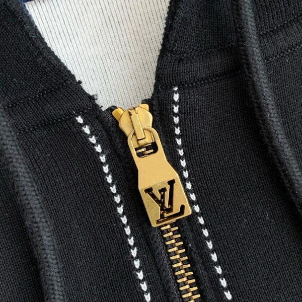 Louis Vuitton  SS24 Logo Inlaid flower zipper sweatshirt Jackets