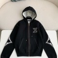 「#3850」Louis Vuitton  SS24 Logo Inlaid flower zipper sweatshirt Jackets