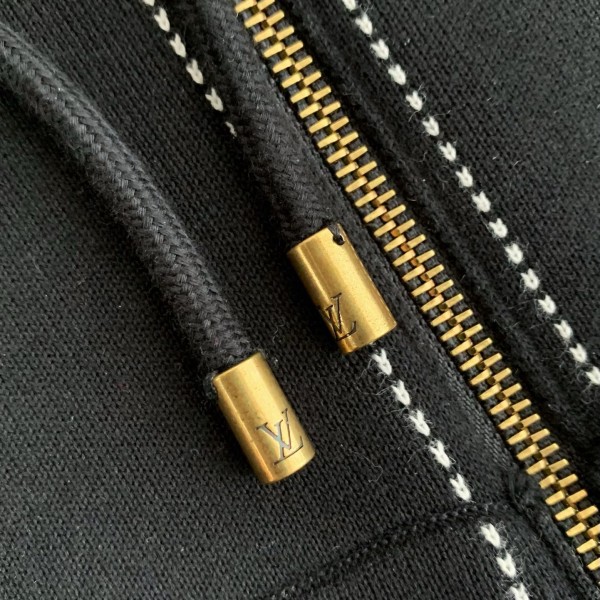 Louis Vuitton  SS24 Logo Inlaid flower zipper sweatshirt Jackets