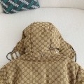 「#3851」Gucci Casual FW22 Full Print Drawstring Down Jacket