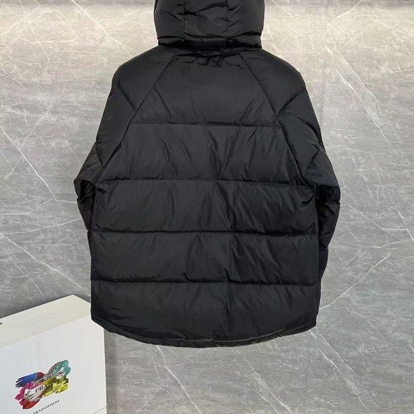 Prada RE-Nylon down jacket with detachable hood