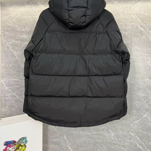Prada RE-Nylon down jacket with detachable hood