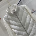 「#3870」Moncler new women's V-pattern stitching knitted sleeves stand collar down jacket