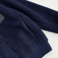 「#3874」Louis Vuitton Embossed leather patch long-sleeve fleece jacket