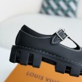 「#3875」 LOUIS VUITTON Cow leatherRound head buckle Casual Shoes